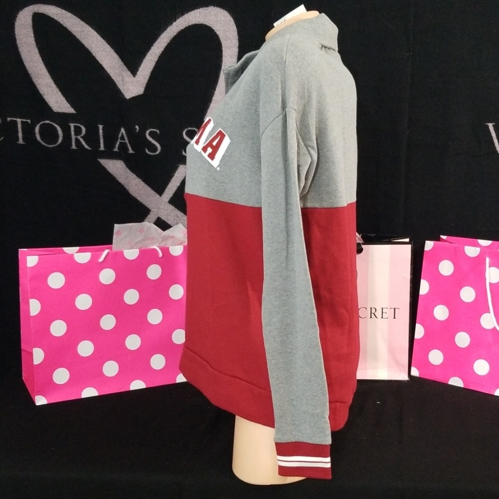NWT! PINK VS OKLAHOMA 1/2 ZIP PULLOVER - Picture 3 of 5